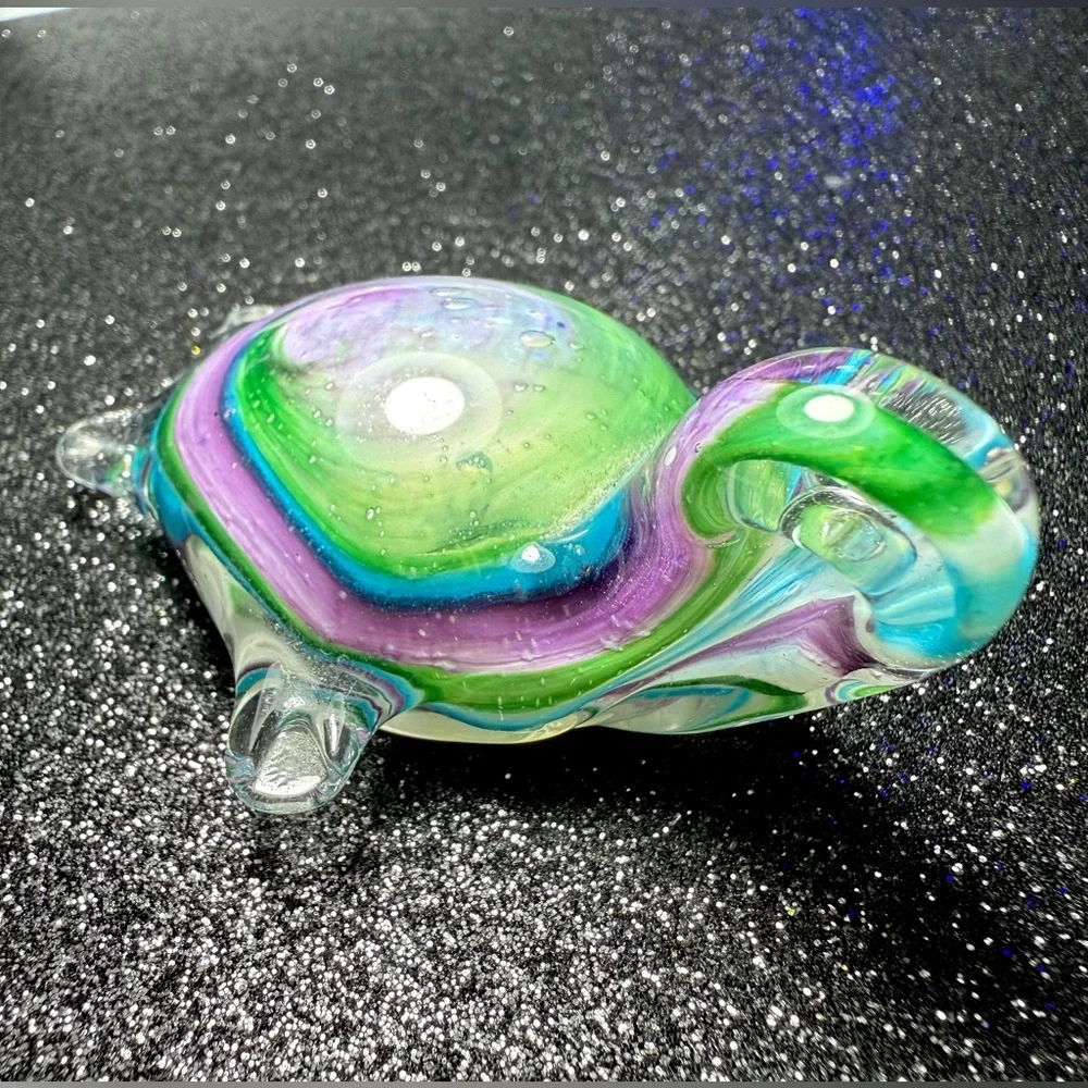 Art Glass Hand Blown Turtle Figurine